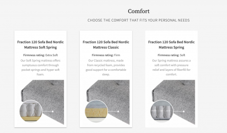 Fraction 120 Sofa Bed Nordic Mattress Classic, from Innovation Living Denmark [8]