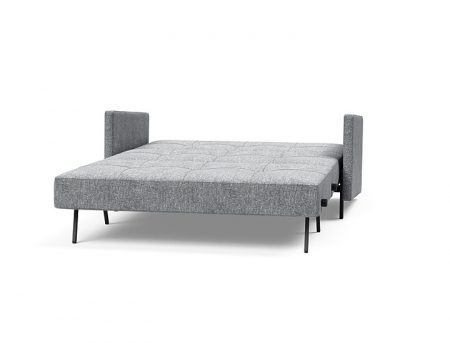 Cubed Wood Sofa Bed With Arms With Matt Black Steel  Innovation Living [5]