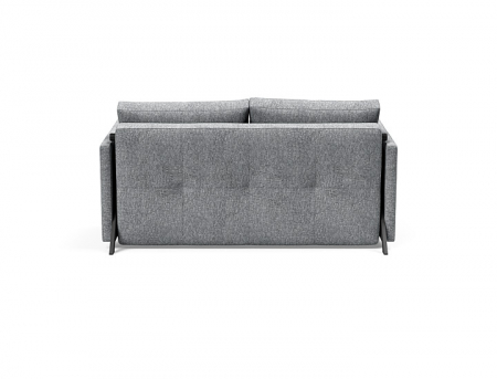 Cubed Wood Sofa Bed With Arms With Matt Black Steel  Innovation Living [4]