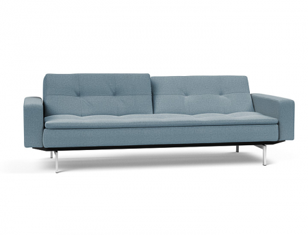 Dublexo Chrome Sofa Bed with Arms and Legs in Chromed Steel Innovation Living [2]