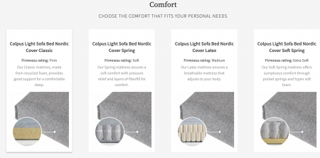 Colpus Sofa Bed Nordic Mattress Classic, from Innovation Living Denmark [8]