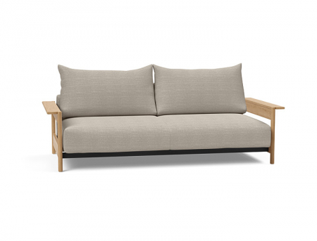 Innovation Living - Canapea extensibila Malloy Wood cu brațe stejar lăcuit, Innovation Living Danemarca. Design