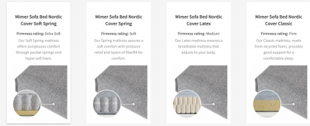 Mimer Sofa Bed Nordic Cover Soft Spring with Arms, from Innovation Living Denmark [8]