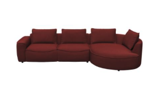 Coltare Fixe - Coltar Samone 312x154cm Textil Denno Wine Red 1264 Flexlux