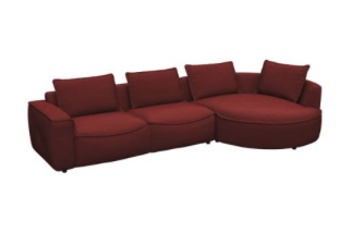 Coltar Samone 312x154cm Textil Denno Wine Red 1264 Flexlux [1]
