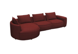 Coltar Samone 312x154cm Textil Denno Wine Red 1264 Flexlux [5]