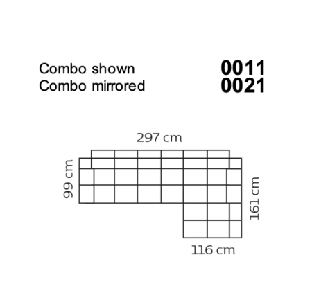Chaiselong Viale 297 x 160,5 x 74 cm. - Flexlux [4]