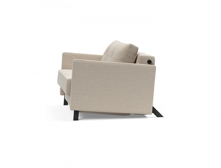 Cubed Chair With Arms With Matt Black Steel  Innovation Living [2]