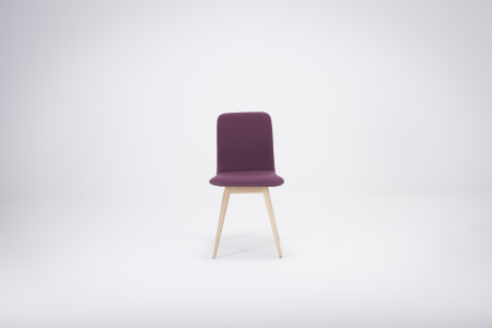 Ena chair with solid oak feet and seat+backrest upholstered with fabric Main Line Flex Gazzda [4]
