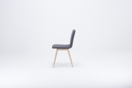 Ena chair with solid oak feet and seat+backrest upholstered with fabric Main Line Flex Gazzda [12]