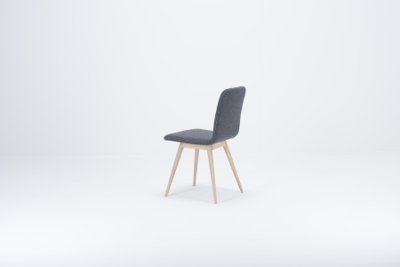Ena chair with solid oak feet and seat+backrest upholstered with fabric Main Line Flex Gazzda [13]