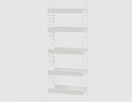 Modulat Livingroom SET B  String Furniture Lacquered White structure with shelves [1]
