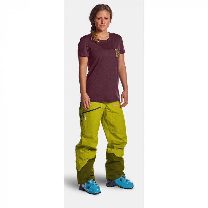 Bluza corp merino pt dame Ortovox Way To Powder cu maneca scurta [2]