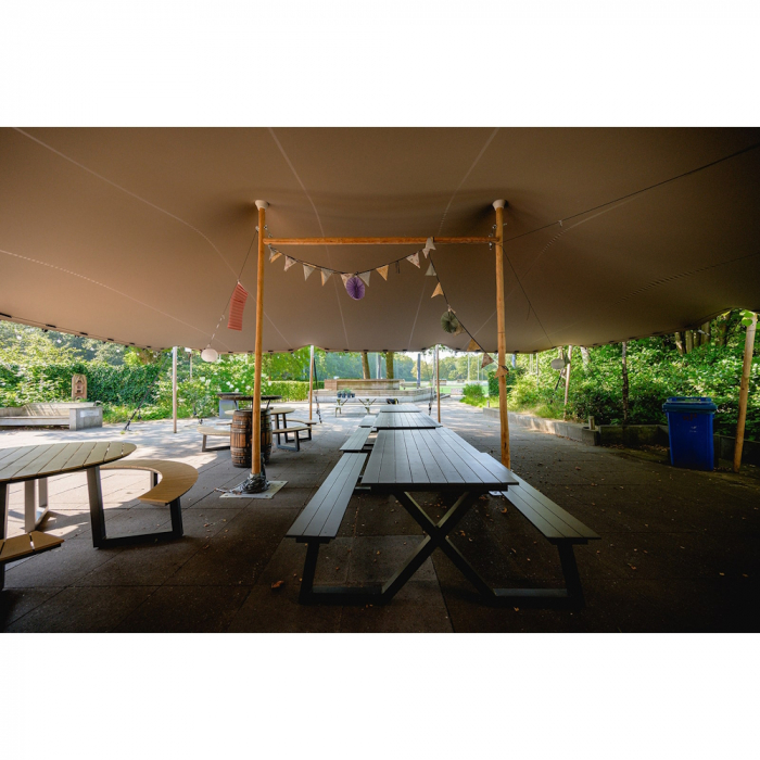 Cort stretch de evenimente tip safari African 7.5 m x 10 m, max  150 persoane, fabricat in EU [10]