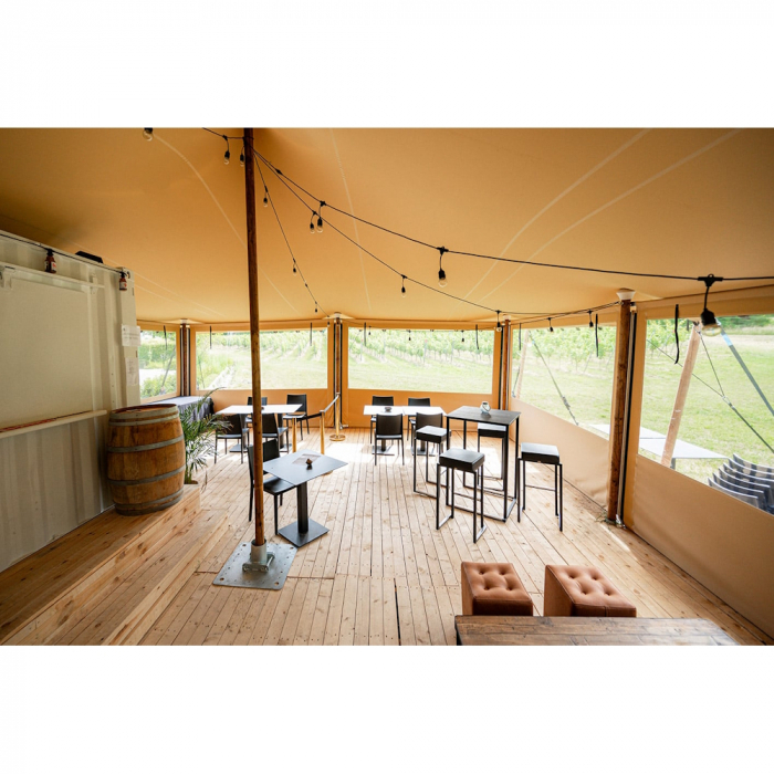 Cort stretch de evenimente tip safari African 6 m x 10 m, max  120 persoane, fabricat in EU [12]