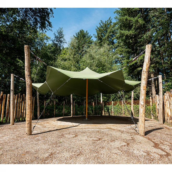 Cort stretch de evenimente tip safari African 6 m x 10 m, max  120 persoane, fabricat in EU [37]