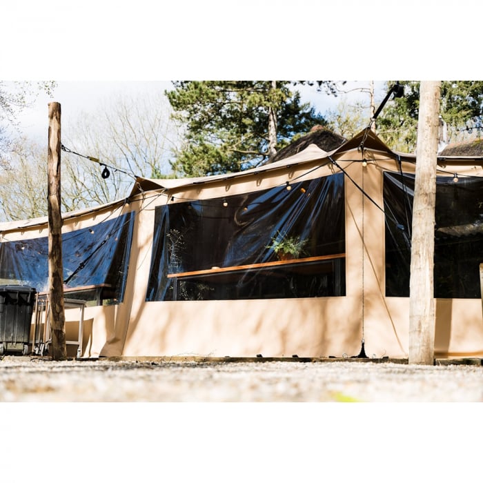 Cort stretch de evenimente tip safari African 6 m x 10 m, max  120 persoane, fabricat in EU [25]