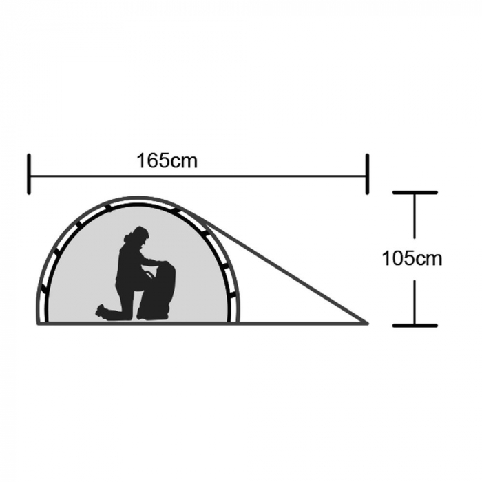 Cort Origin Outdoors Snugly 1, 1 persoane, 210x105cm, 1.85 kg, cort montan [5]