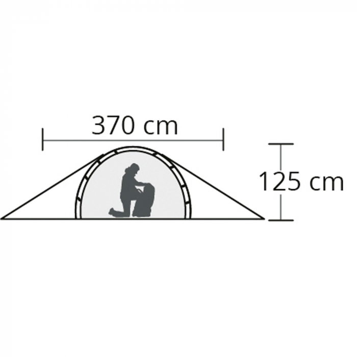 Cort Origin Outdoors Snugly 3, 3 persoane, 210x180cm, 2.8 kg [3]