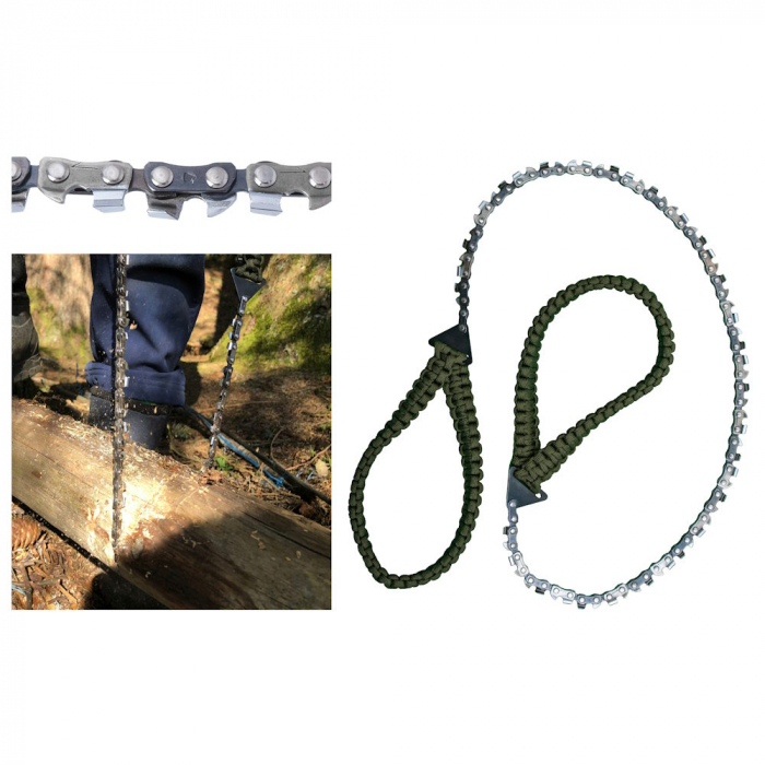 Ferastrau de buzunar Origin Outdoors cu lant, maner paracord [5]