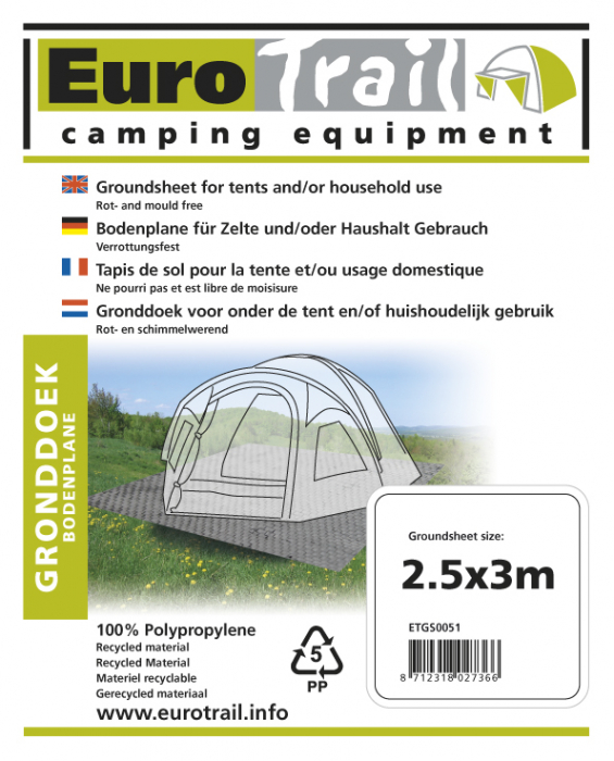 Folie fund cort Eurotrail 250 x 300 cm ETGS0051, verde [3]
