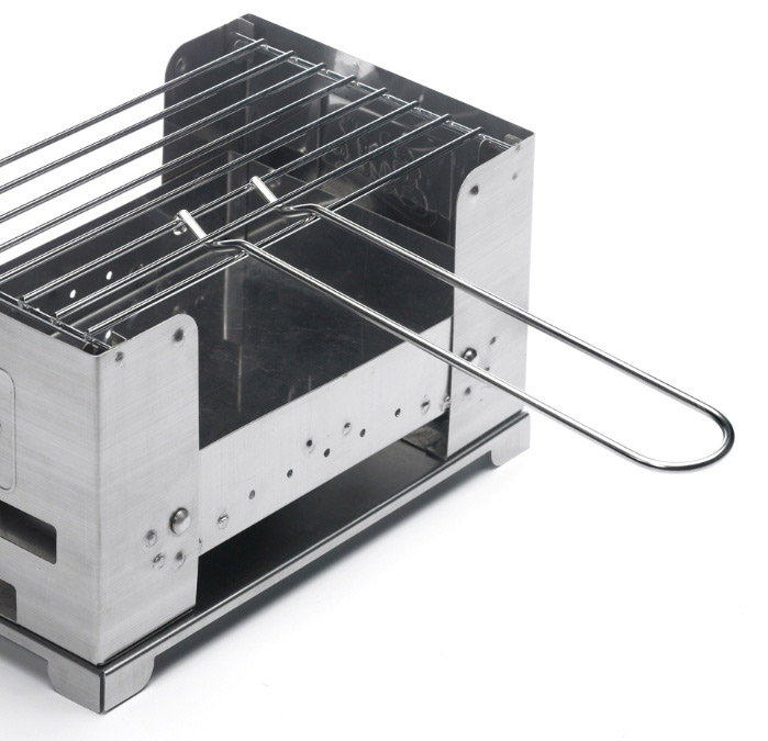 Gratar grill pliabil cu carbune Esbit BBQ300S, inox, 180x305x230mm [3]
