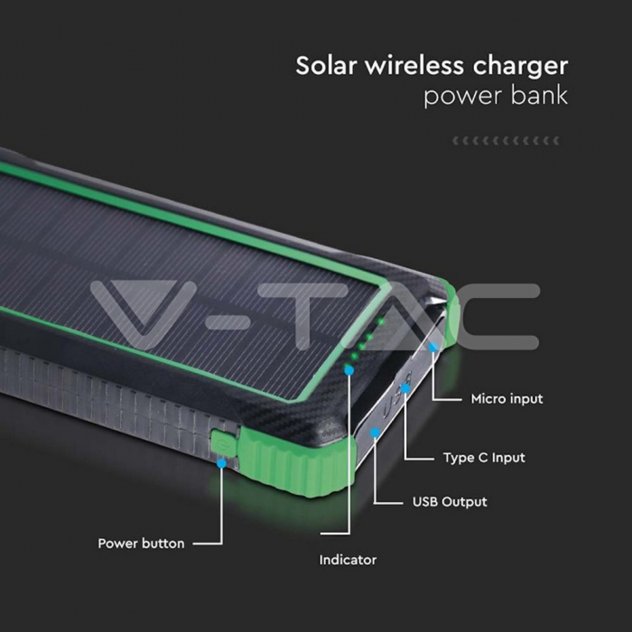 Incarcator Solar V-Tac Power Bank 10000 mAh [8]