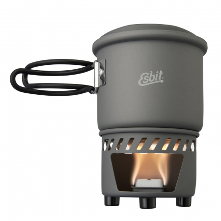 Arzator spirt solid cu set de vase aluminiu Esbit CS585HA, 223g, 585ml [1]
