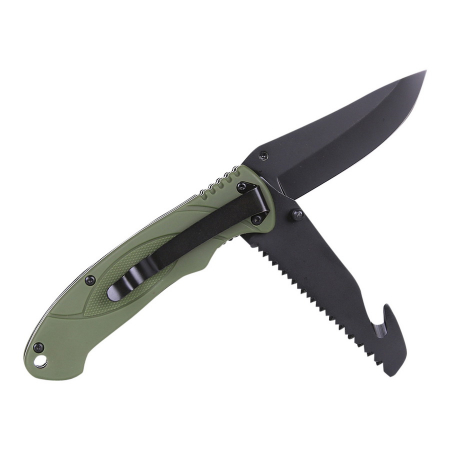 Ferastraie - Briceag Fosco cu ferastrau maner cauciucat, lama 8cm
