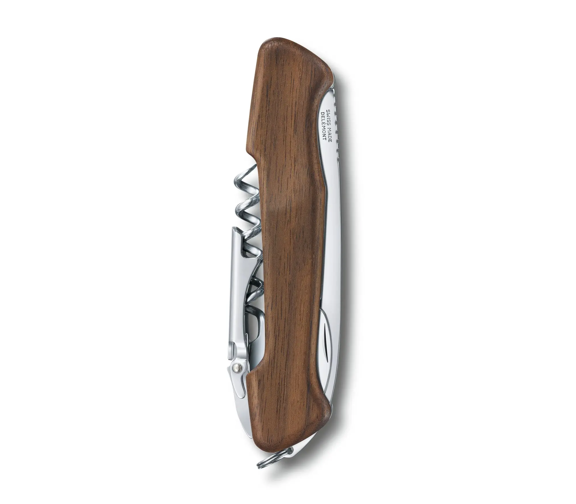 Briceag Victorinox Wine Master Walnut 0.9701.63 cu maner lemn, husa toc piele, lama blocabila 95mm, tirbuson in 2 trepte - pentru cunoscatorii de vin [14]
