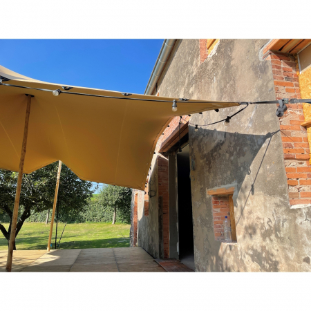 Cort stretch de evenimente tip safari African 7.5 m x 10 m, max  150 persoane, fabricat in EU [4]