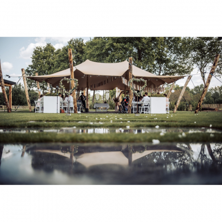 Cort stretch de evenimente tip safari African 6 m x 10 m, max  120 persoane, fabricat in EU [15]