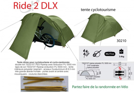 Cort trekking/ciclism Freetime Ride 2 DLX, verde, 2 persoane, 3.4kg [3]