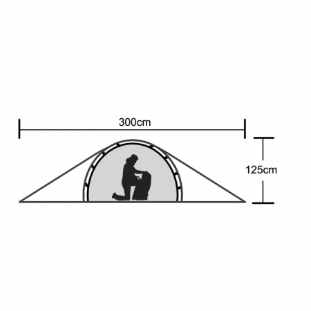Cort Origin Outdoors Snugly 2, 2 persoane, 230x160cm, 2.6kg, cort montan [3]