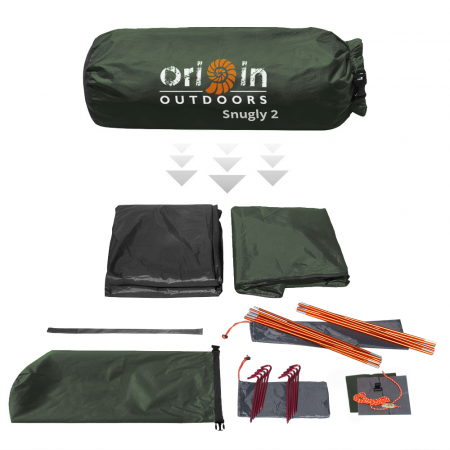 Cort Origin Outdoors Snugly 2, 2 persoane, 230x160cm, 2.6kg, cort montan [4]