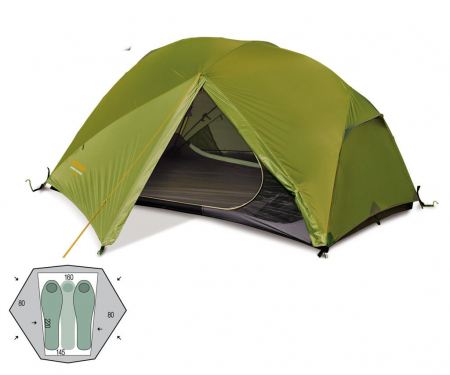 Cort Pinguin Aero 3 DAC, 3 persoane, verde [1]