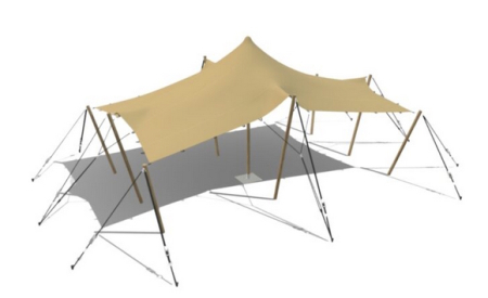 Cort de evenimente - Cort de evenimente tip safari African Eurostretch 4,5m x 7,5m pentru max 65 persoane