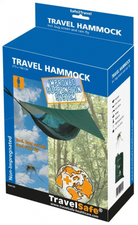 Hamac TravelSafe Travel TS0130, 275x140cm, verde, 1 persoana [1]