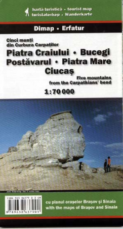Harti turistice - Harta Dimap Cinci Munti din Curbura Carpatilor
