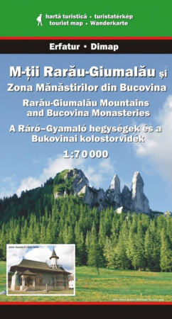 Harti turistice - Harta Dimap Muntii Rarau-Giumalau si Zona Manastirilor din Bucovina