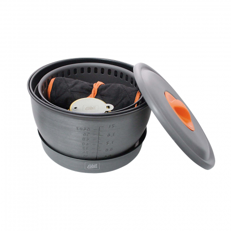 Set de vase cu arzator spirt lichid Esbit CS2350WN, 11 piese [2]