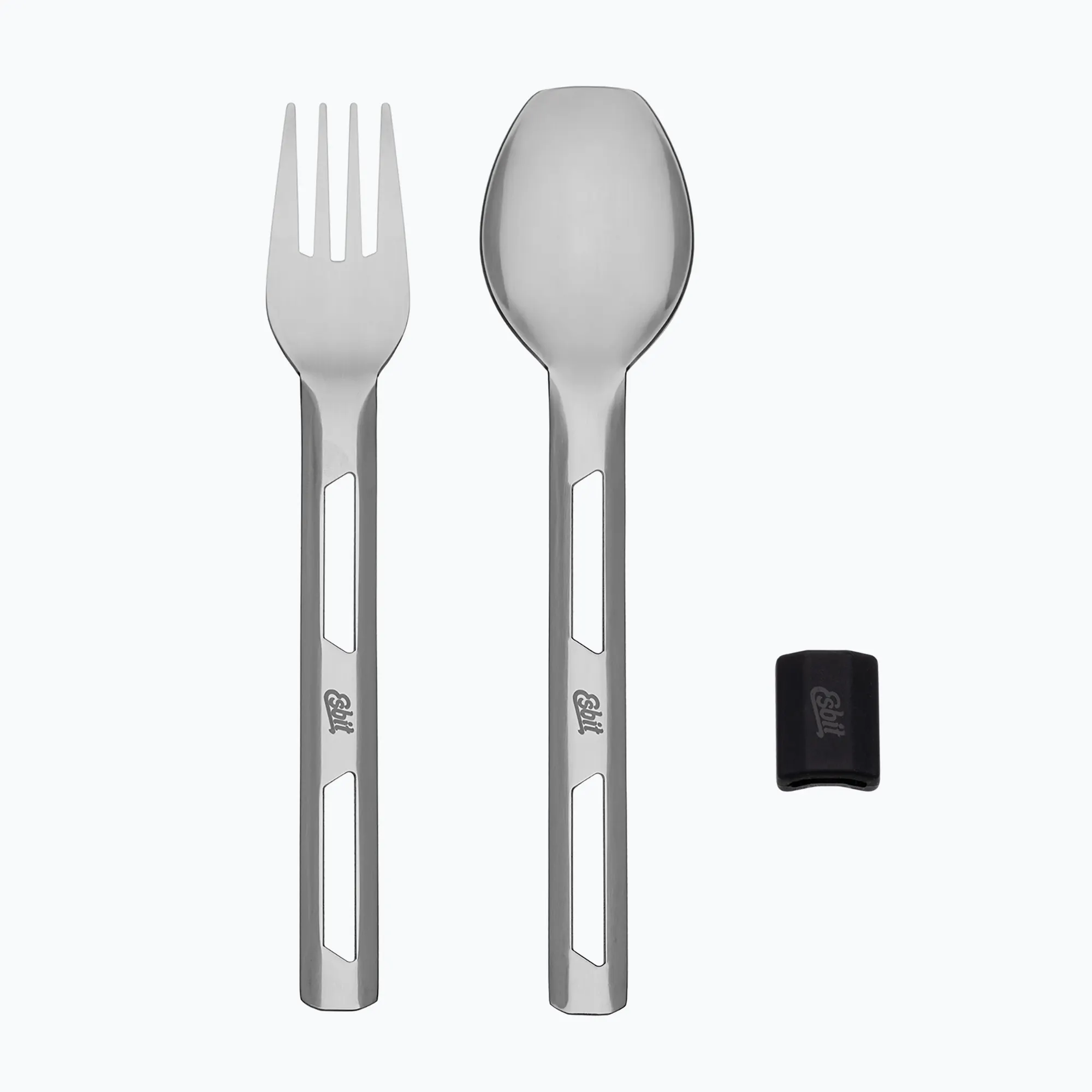 Set tacam  Esbit pt. termos mancare cu banda silicon STC-2SL-BK-L, negru [1]