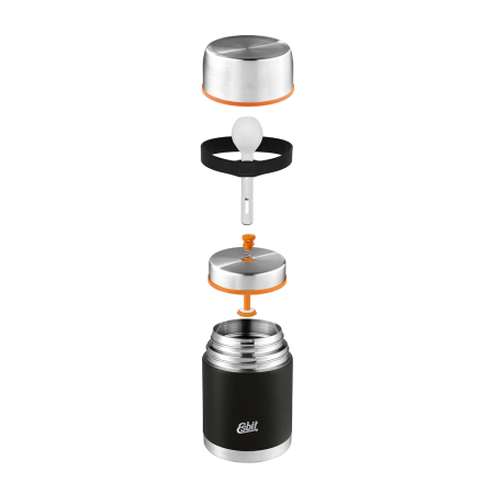 Termos pentru mancare solida si supa cu set tacam Esbit  FJ750-BK-2SL-S, negru, inox, 750ml [2]