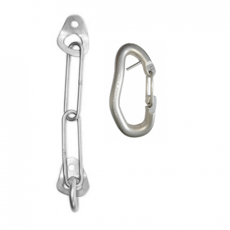 Ancore si amaraj - Top lant cu placheta Infinity inox cu carabiniera Vertical Evolution VE062N+701B