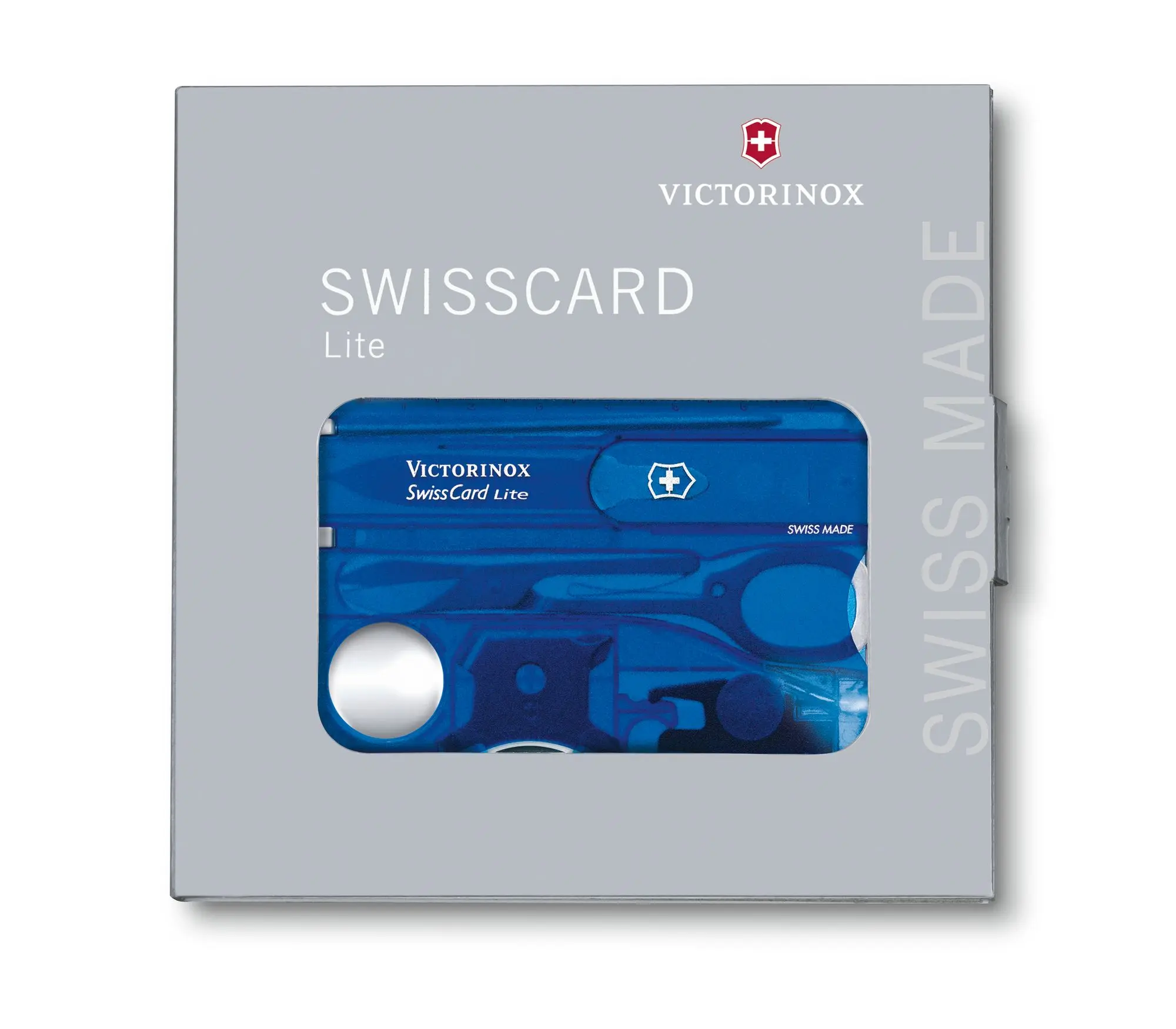 Trusa Victorinox Swiss Card Lite 0.7322.T2, cu lupa si lanterna LED, albastru transparent [1]
