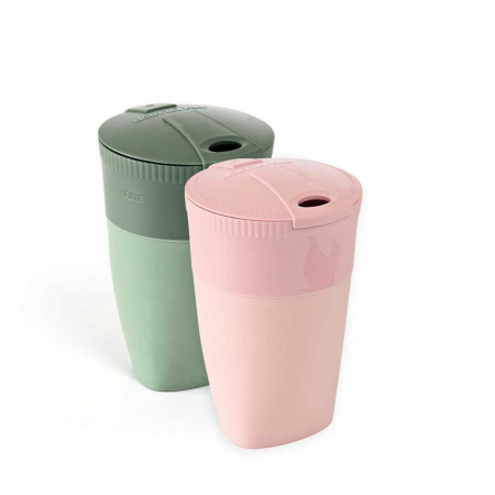Cani - Set 2 pahare pliabile Light My Fire Pack Up Bio roz si verde