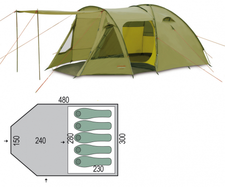 CAMPING & DRUMETII - Cort Pinguin Campus 5
