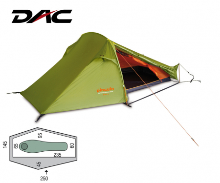 CORTURI & ACCESORII - Cort Pinguin Echo 1 DAC, 1 persoana, 1.65 kg, verde