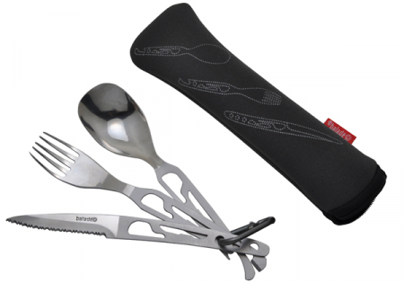 Tacamuri camping - Set tacamuri Baladeo Basecamp 3 piese, cu husa