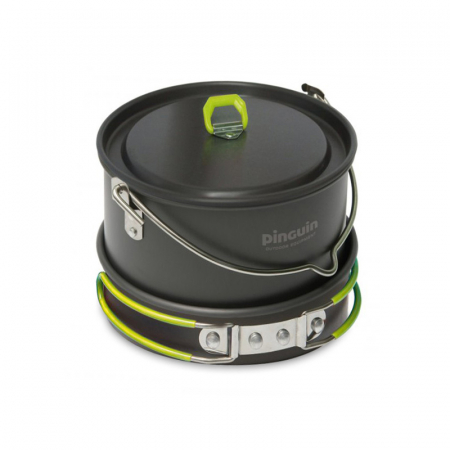 Vesela camping - Set vase Pinguin Family Alu, 5-8 persoane